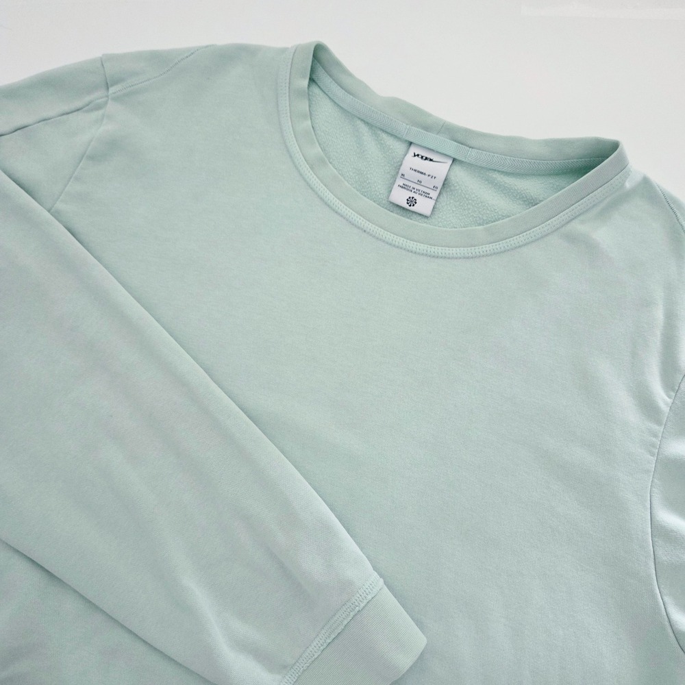 Nike Yoga Sweatshirt Mint‎ Green Therma-FIT Fleece Crewneck Mens XL